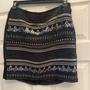 H&M Mini Sequined Black Skirt